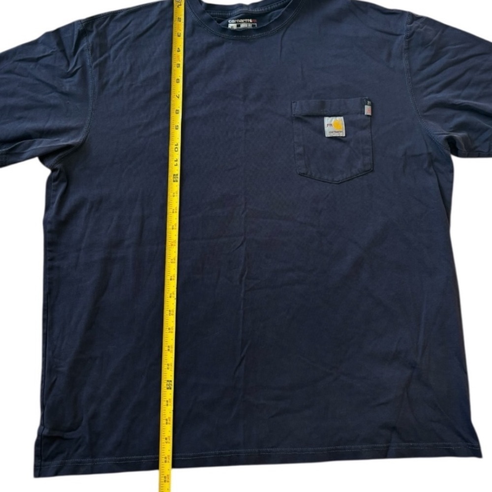 Carhartt Men's Heavyweight Navy Blue Workwear Pocket T-Shirt Size XL Tall - Picture 9 of 10